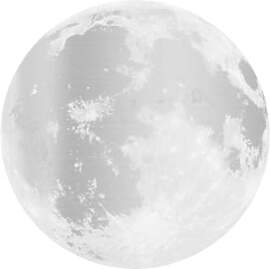 jojofuny Wandaufkleber mit Mond 40cm Rund