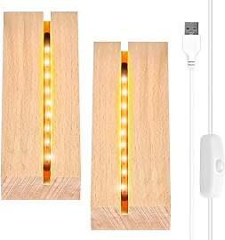 JOKILY LED Sockel, 2 Stück Lichter Display Basis, 