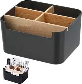 JOKILY Schreibtisch Organizer, 5 Fächer Bambus