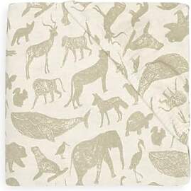 Jollein Spannbettlaken Jersey - Animals, Olive