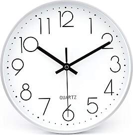 jomparis Wanduhr, batteriebetrieben, leise und