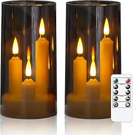 Jonuin 2er Set Flammenlose Kerze, LED Kerzen mit