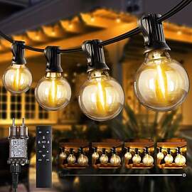 Joomer LED Lichterkette Außen Strom 30M mit 42+1