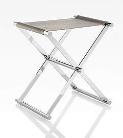 Joop! Klapphocker, Grau, Chrom, Metall, 34.5x45x45 
