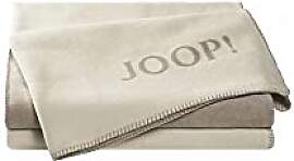 Joop! Plaid Decke Uni Doubleface Ecru-Feder