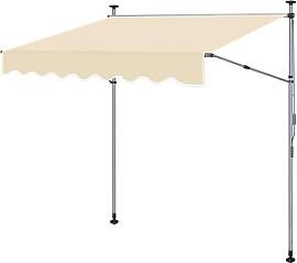 Joparri Klemmmarkise 250cm Breit mit Handkurbel,