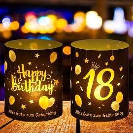 Jostift 12 Windlicht Tischdeko 18 Geburtstag