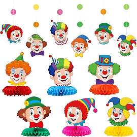 Joycabin 12 Stück Clown Deko Girlande und