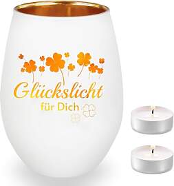 Joycabin Teelichthalter Geschenk, Graviertes