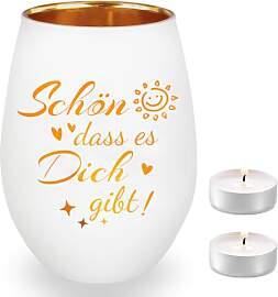 Joycabin Teelichthalter Geschenk, Graviertes