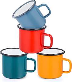 Joyfair Emaille Tasse 4er-Set, 350ml