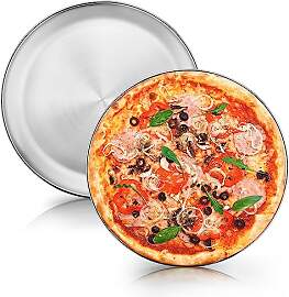 Joyfair Pizzablech, 30cm Pizzaform Rund 2er Set,
