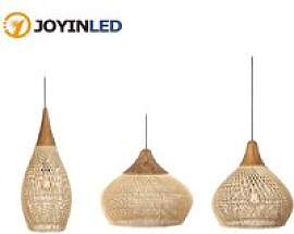 JOYINLED Vintage Rattan Pendelleuchte Große