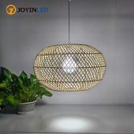 JOYINLED Vintage Rattan Pendelleuchte Wabi Sabi