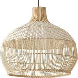 JOYINLLED Weiße handgewebte Boho-Hängelampe,
