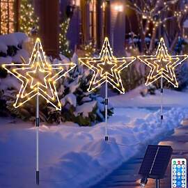 Joysing Solar Weihnachtsbeleuchtung Außen Stern 3 