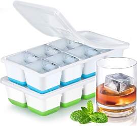JRISBO Große Eiswürfelform aus Silikon BPA-frei, 