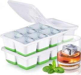 JRISBO Große Eiswürfelform aus Silikon BPA-frei, 
