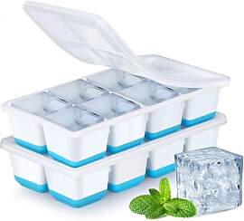 JRISBO Große Eiswürfelform aus Silikon BPA-frei, 