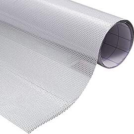 JSCARLIFE Weiße perforierte Vinyl-Fensterfolie,