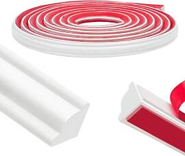 JSIWOTH Zierleisten selbstklebend PVC 2,5 m –