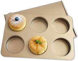 JSJMOFA Muffin Backform mit Deckel, Groß 6er