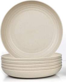 JSYMJSY Tiefe Teller Set, 6Teilig 23cm