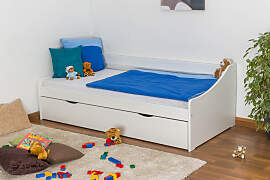 Jugendbett / Funktionsbett Kiefer massiv Vollholz