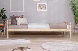 Jugendbett TICAA, beige (kiefer massiv natur),