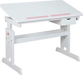 Jugendschreibtisch Baru Weiß/Rosa/Blau