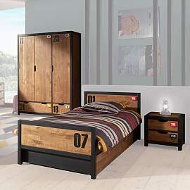 Jugendzimmer-Set Beli 3-tlg. Kiefer teilmassiv