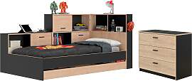 Jugendzimmer-Set GAMI "Erwan", schwarz