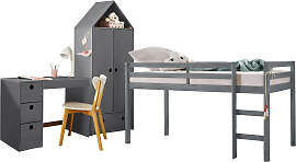 Jugendzimmer-Set OTTO HOME "Alpi", grau, 