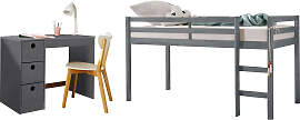 Jugendzimmer-Set OTTO HOME "Alpi", grau, 