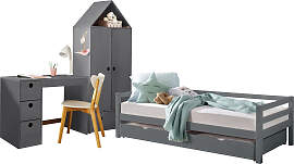 Jugendzimmer-Set OTTO HOME "Alpi", grau, 