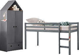 Jugendzimmer-Set OTTO HOME "Alpi", grau, 