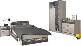 Jugendzimmer-Set PARISOT, grau, ohne Matratze,