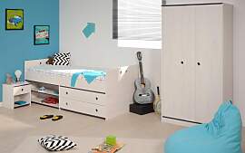 Jugendzimmer-Set PARISOT "Smoozy", weiß 