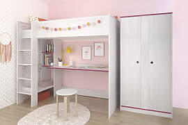 Jugendzimmer-Set PARISOT "Smoozy", weiß 