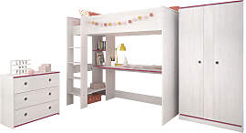 Jugendzimmer-Set PARISOT "Smoozy", weiß 