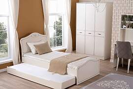 Jugendzimmer-Set Pearl in Weiß 3-Teilig