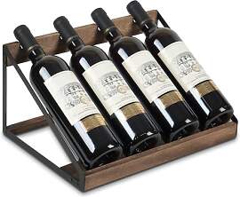 JUJOYBD Weinregal Holz für Tisch, Rustikales