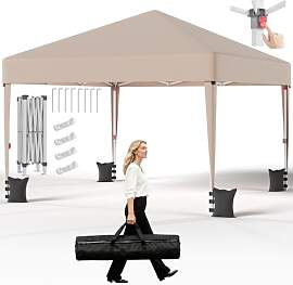 JUMMICO 3x3m Faltpavillon｜Höhenverstellbar