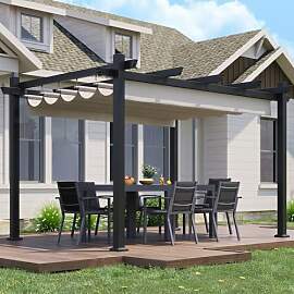 JUMMICO Aluminium-Pavillon, 3 × 4 m, verstellbare 