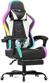 JUMMICO Gaming Stuhl mit led, Cool Racing Gamer