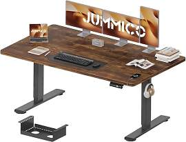 JUMMICO Höhenverstellbarer Schreibtisch 140 x 70