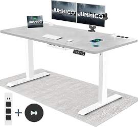 JUMMICO Höhenverstellbarer Schreibtisch 140x70cm