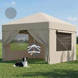 JUMMICO Pop Up Faltpavillon, 3 x 3 m Pavillon mit