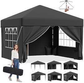 JUMMICO Pop up Pavillon 3x3 wasserdicht stabil