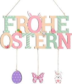 JUNEBRUSHS Türschild Ostern, Frohe Ostern